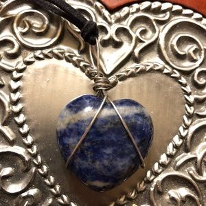 Blue Heart Gem Necklace